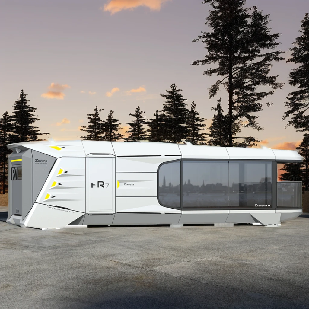 Роскошный модульный дом Zcamp R7 с интеллектуальной системой крошечные дома готовые к отправке капсула 2 спальнями сборный контейнерный