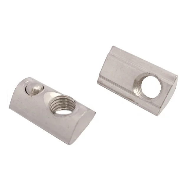 4040 Aluminum Profile Slide 8mm Slot Nut Top Square Spring T Nuts with Loaded Ball  M4 M5 M6 M8