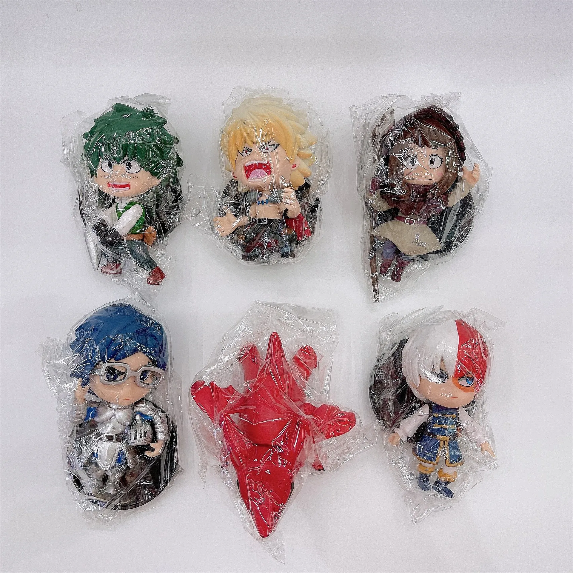 6 Pieces/set Character Bakugou Katsuki Model My Hero Academia Anime Action Figure Set