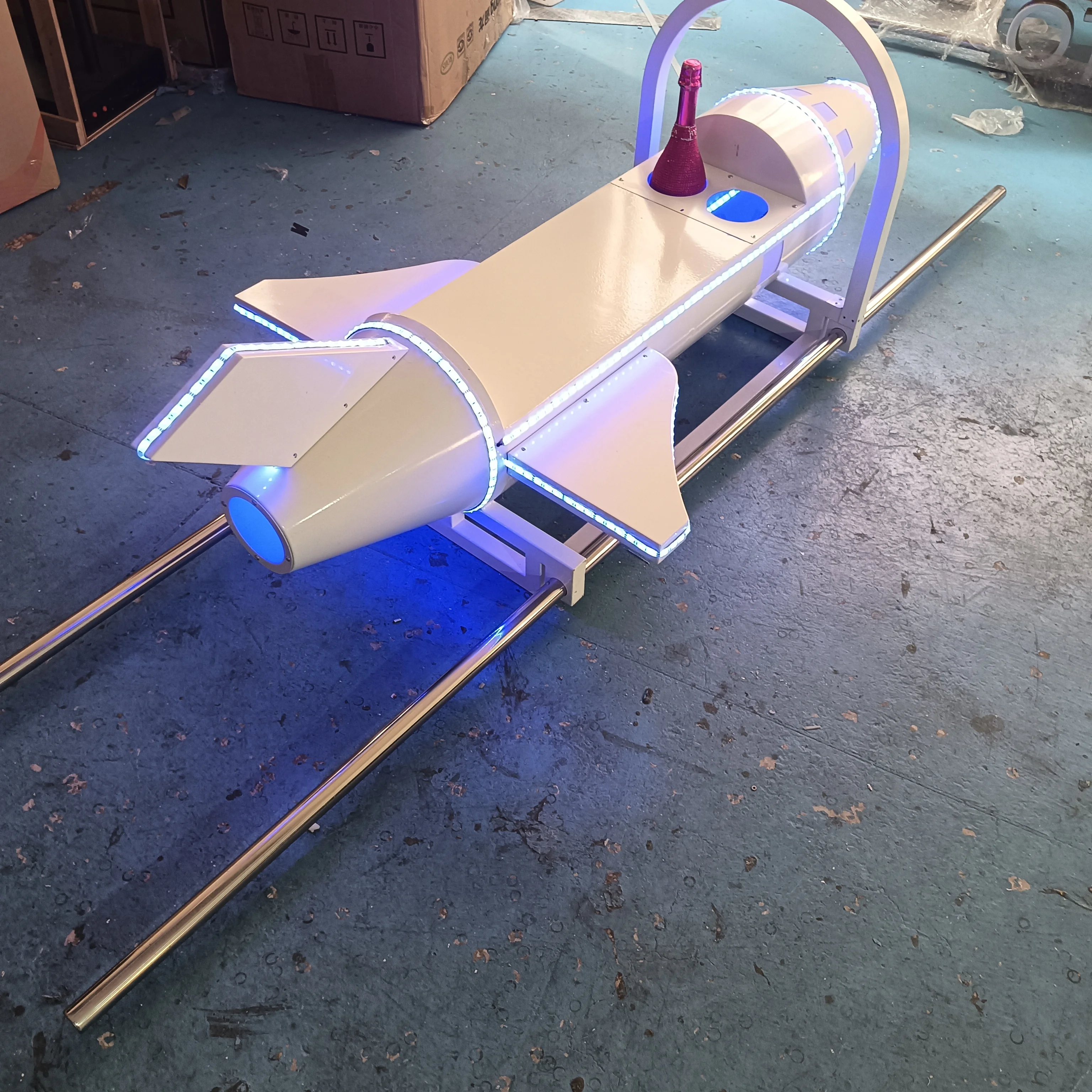 Rechargeable Airplane Shape Bottle Presenter Bottle Service Trays Led Bottle Glorifier  Presenter  Carry girl