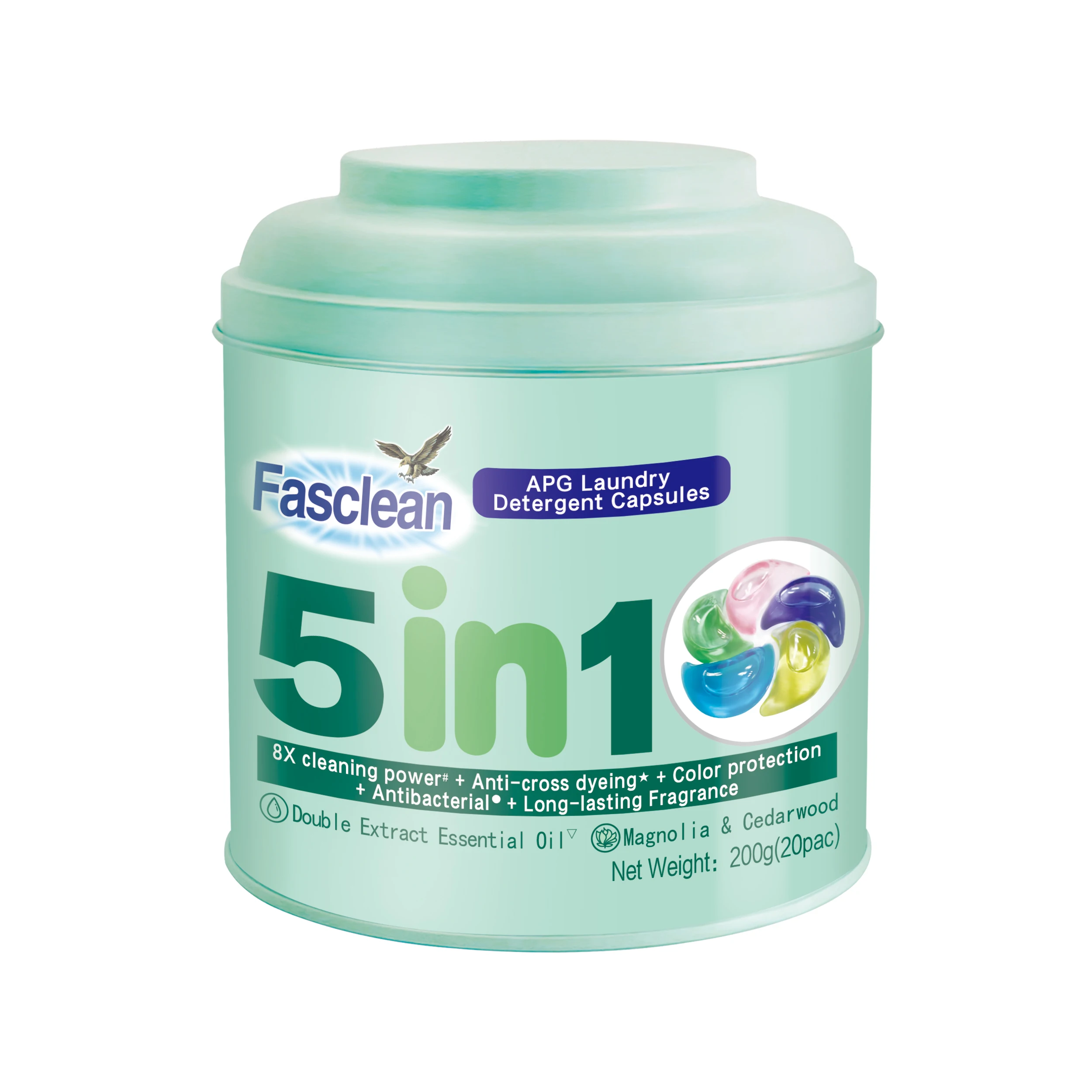 5 в 1 Прачечная высокого качества по индивидуальному заказу жидкий стиральный формула капсулы стручки прачечной порошок