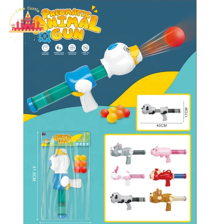 2023 Cartoon Ball Bullet Gun Toy Animal Air Powered Shooting Gun Toy For Kids SL01A040