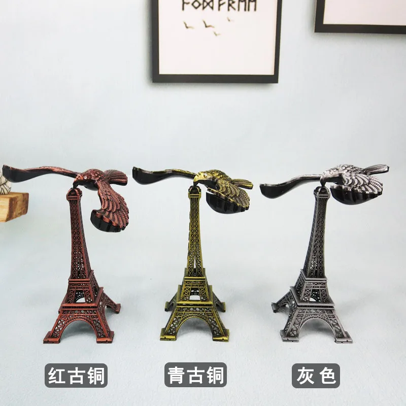 Metal Crafts Anti Gravity Balance Eagle Tower Model Levitation Eiffel Tower Eagle Figurine Ornaments Office Desk Decoration
