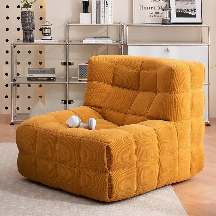 NOVA Corduroy Lazy Bean Bag Chair Living Room Modular Couch Set Compression Packing Single Lounge Sofas Modern Home Furniture