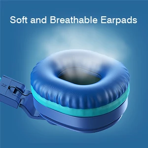 Children Headphones with Microphone 3.5mm Jack Stereo On-Ear Headphones with 1.5M Tangle-Free Cord Wired Kids Headset