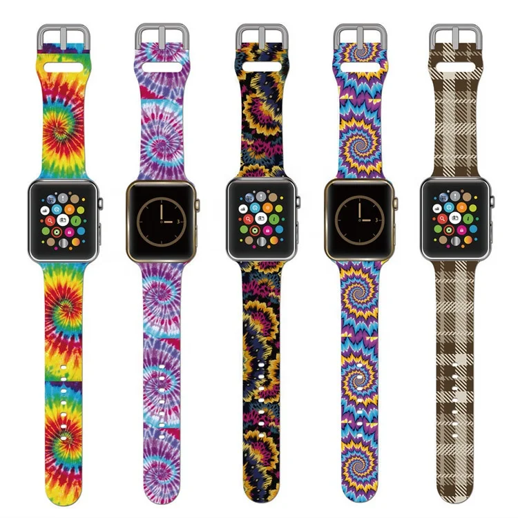 Cartoon Painted Smartwatch Replacement Strap for Apple Watch Bands 49mm 41mm 45mm 42mm 38mm