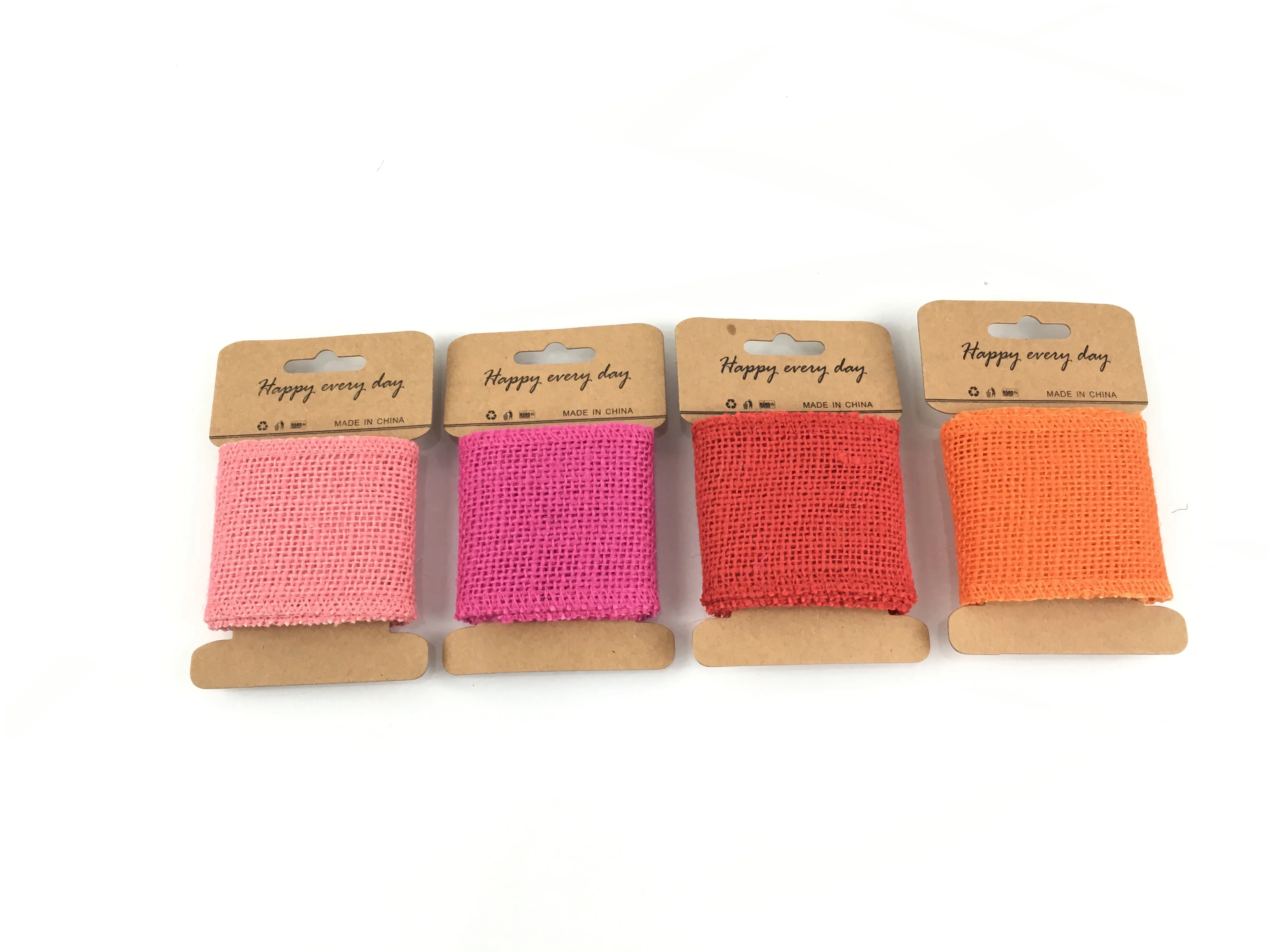 Gordon Ribbons 6 cm 1 Meter Natural Color Burlap Jute Ribbon Roll Stock Burlap Ribbon For Holiday Gift DIY