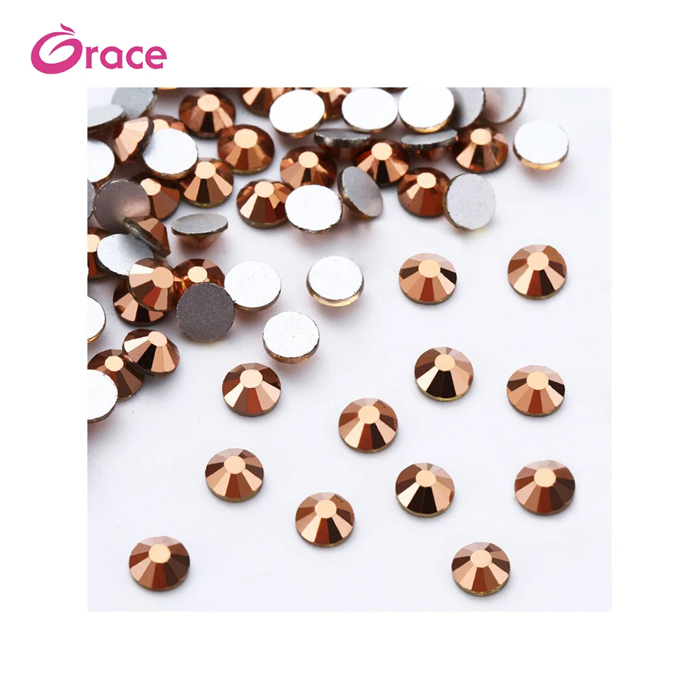 Waterproof Rhinestone Crystal Nail Rhinestone Crystal Diamond Nail Glitter white AB