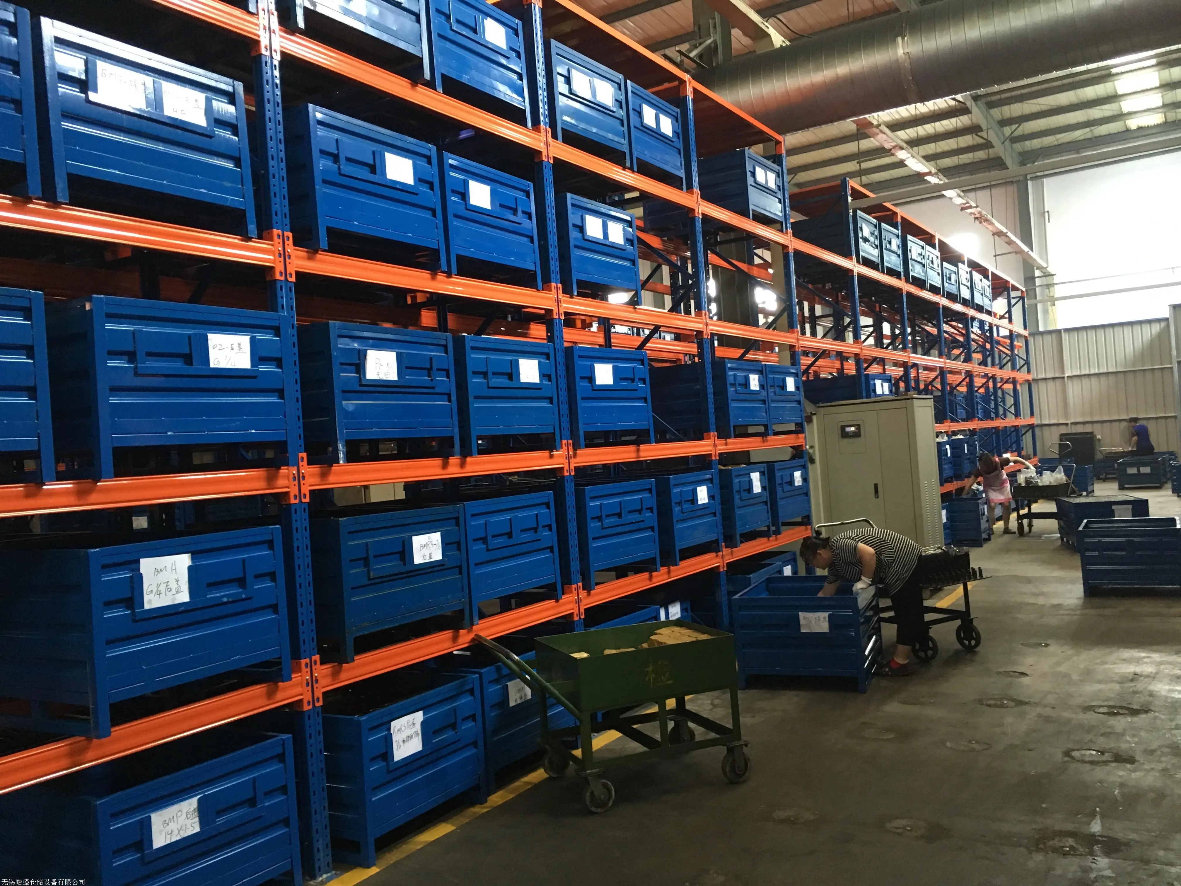 T1210L-10 Warehouse logistics heavy metal parts storage corrosion resistant durable forklift four-way fork storage cages