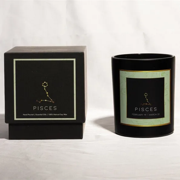 Custom Aroma Crystal Soy Wax Zodiac Scented Candle Spiritual Affirmation Healing 12 Constellations Scented Candles Gift Set