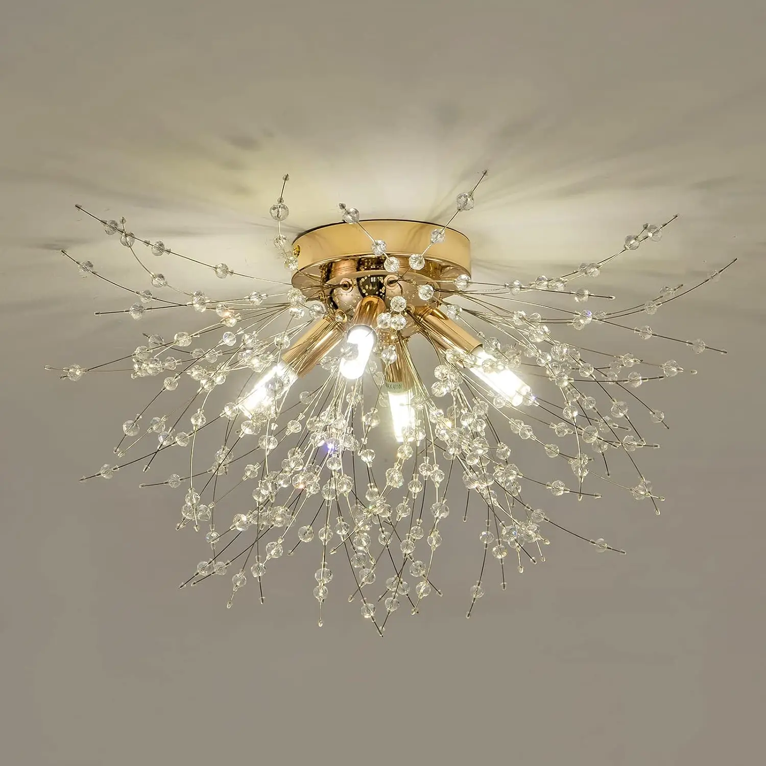 Modern Chandelier Ceiling Light Fixture Crystal Chandelier Crystal Flush Mount Ceiling Light Fixtures