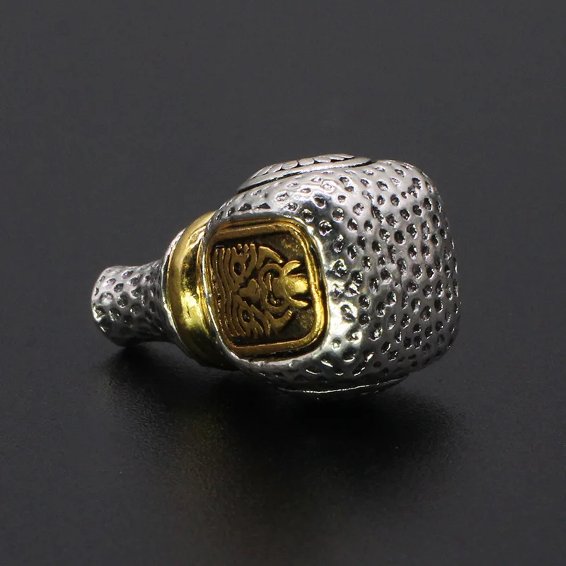 Antique Gold Antique Silver Metal 3 Hole Tibetan Guru Calabash Bead for Mala Jewelry Making Prayer Beads