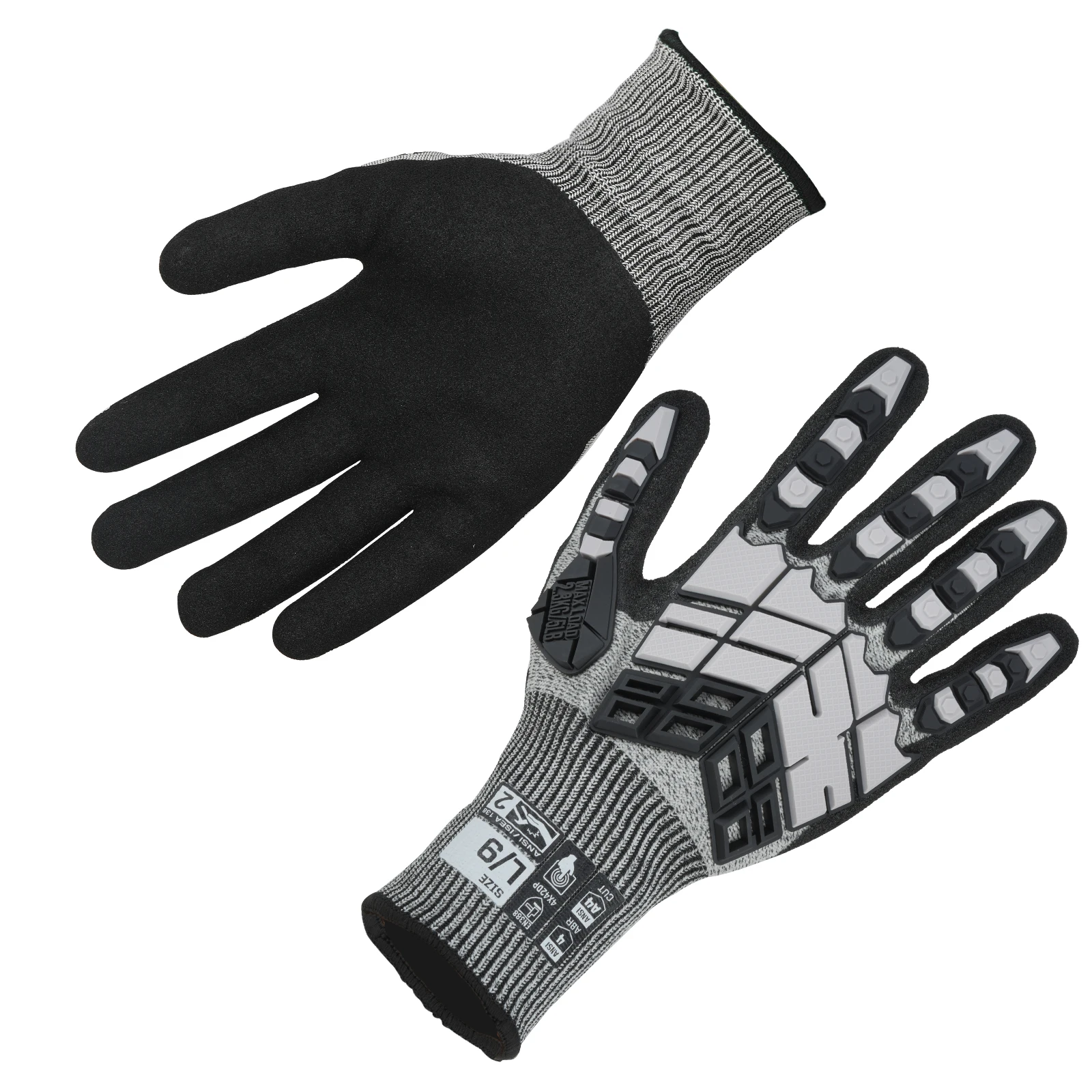 China Supplier TPR Anti-Impact Gloves with Cut-Resistant Knuckles Protective Mechanical Work Gloves