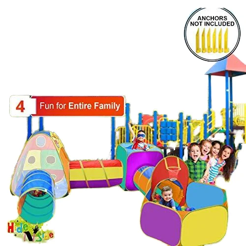 Unisex Play Tent Ball Pit Best Birthday Gift for 1-5 Year Old Toddler Boys & Girls Kids Tent Tunnels