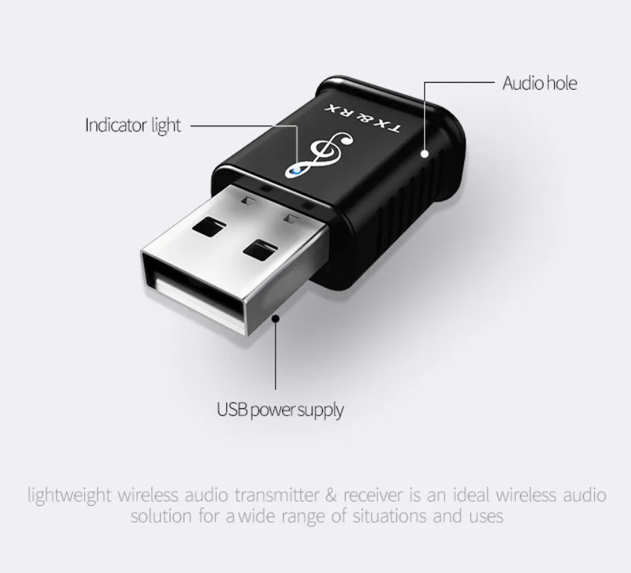 Лидер продаж, беспроводной приемник-передатчик BT 2 в 1, музыкальный адаптер 3,5 мм