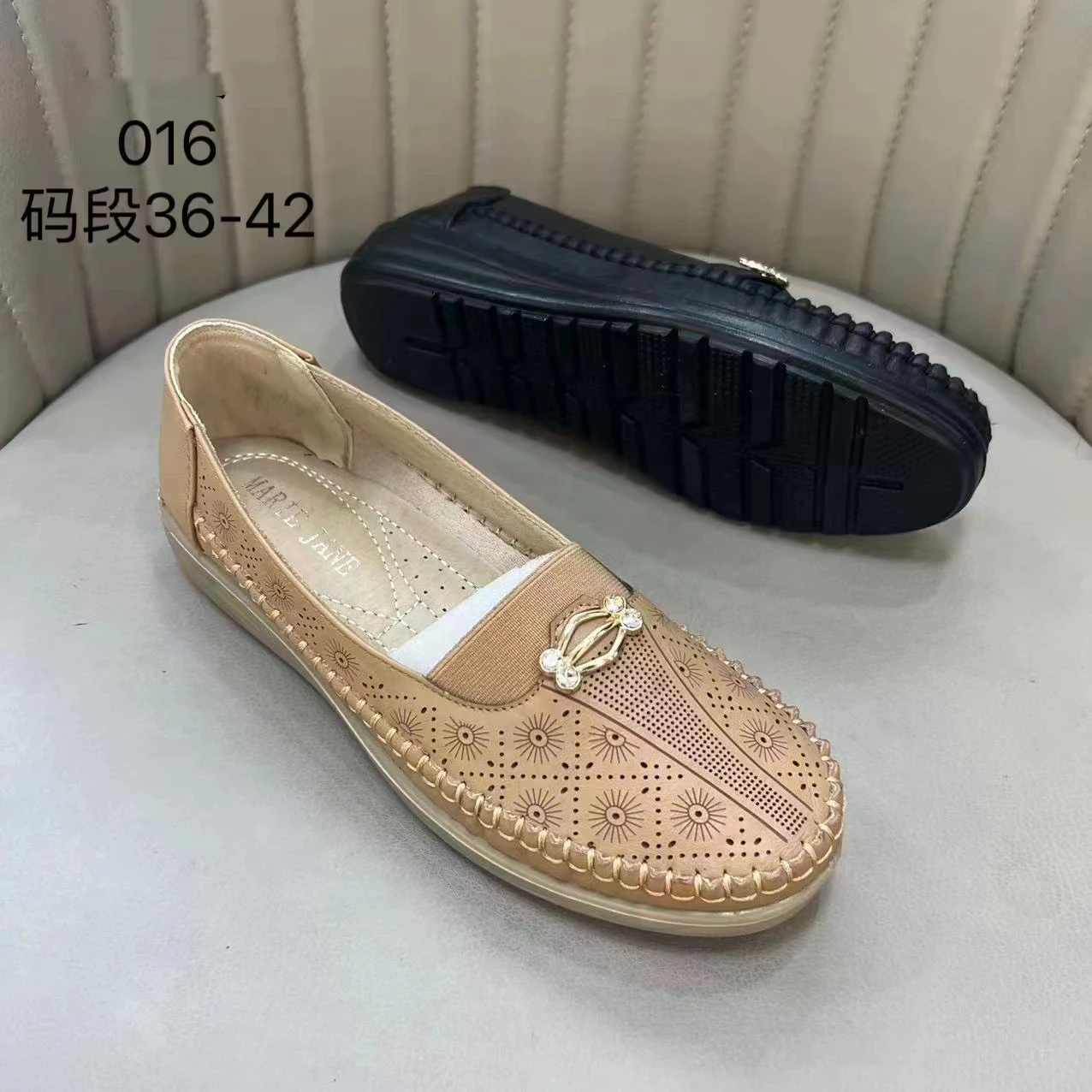 View larger image Add to Compare  Share High Quality Big Size Flower Floral Fancy Leather Loafers bridal Moccasins