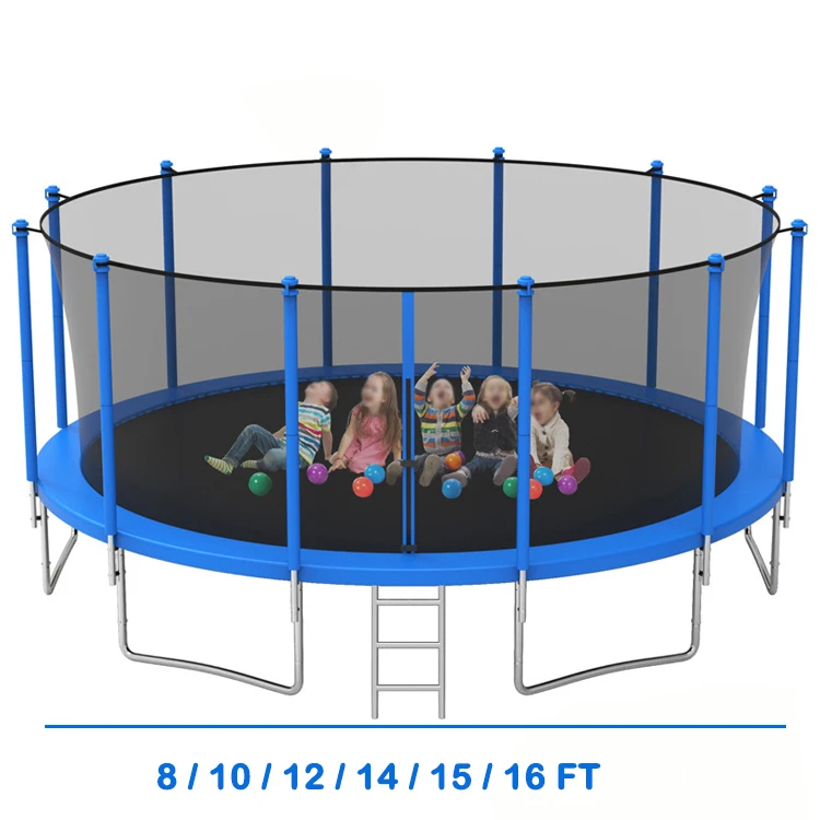 Indoor Outdoor Garden Adults Kids Large Jumping Bed Round Trampoline with Safety Protection Net