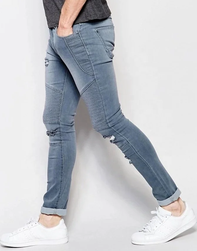 Новые поступления 2021, дешевая одежда, оптовая продажа, рваные джинсовые мужские байкерские модные обтягивающие джинсы для мужчин