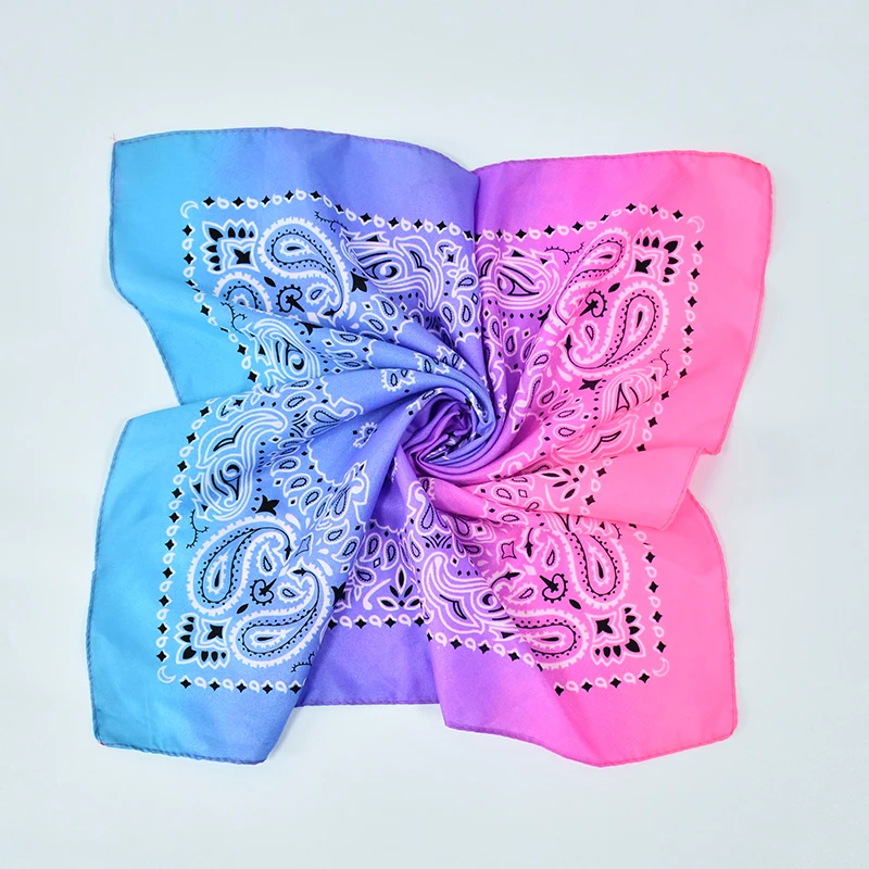 China wholesale Rainbow print scarf 100% cotton polyester custom logo bandanas scarf for dogs