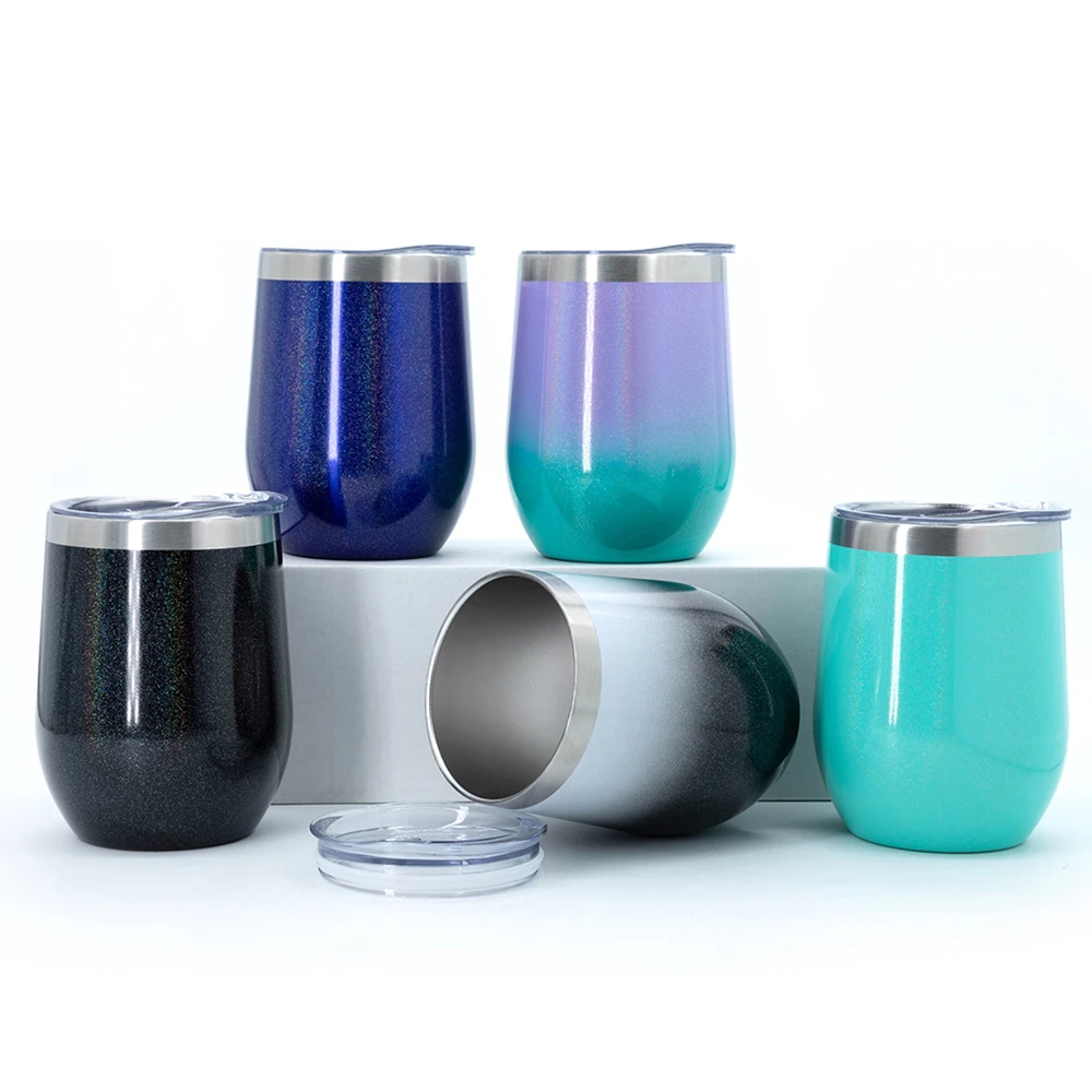 Wholesale Custom 12 Oz Insulated Vacuum Stainless Steel Double Wall  Coffee Mug Wine Swig Cups Skinny Tumbler