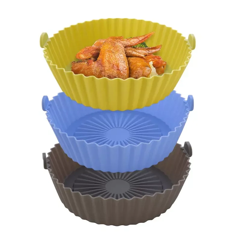 Air Fryers Basket Silicone Pot Air Fryer Basket Air Fryer Silicone Pot Tray Pan