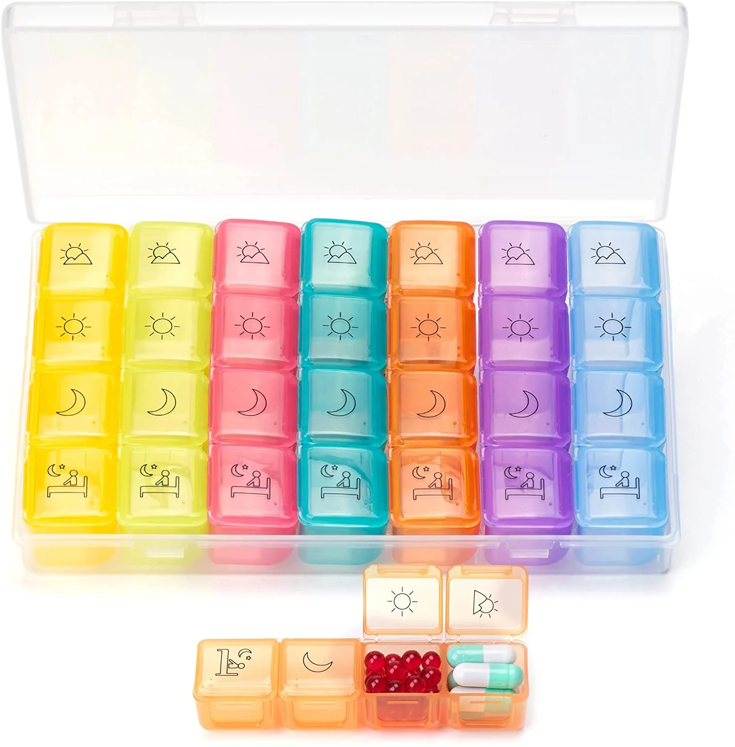 Portable Daily Weekly Medication Pill Case