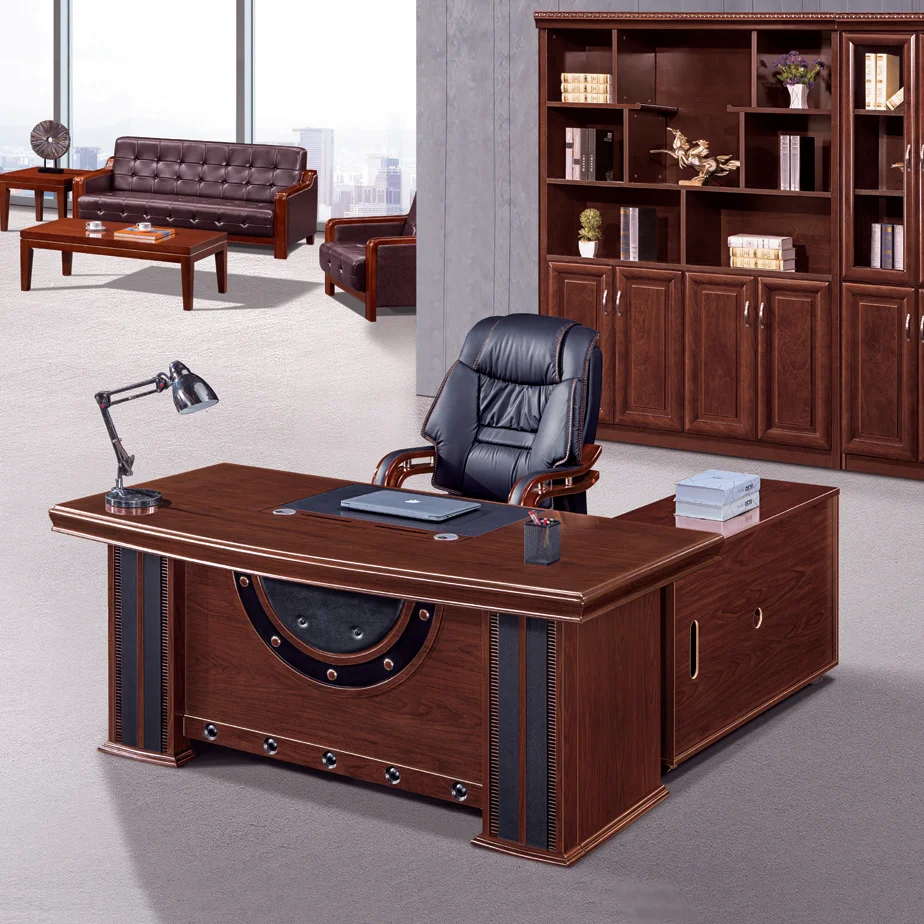 Classic traditional cheap wooden CEO office desk executive office computer table