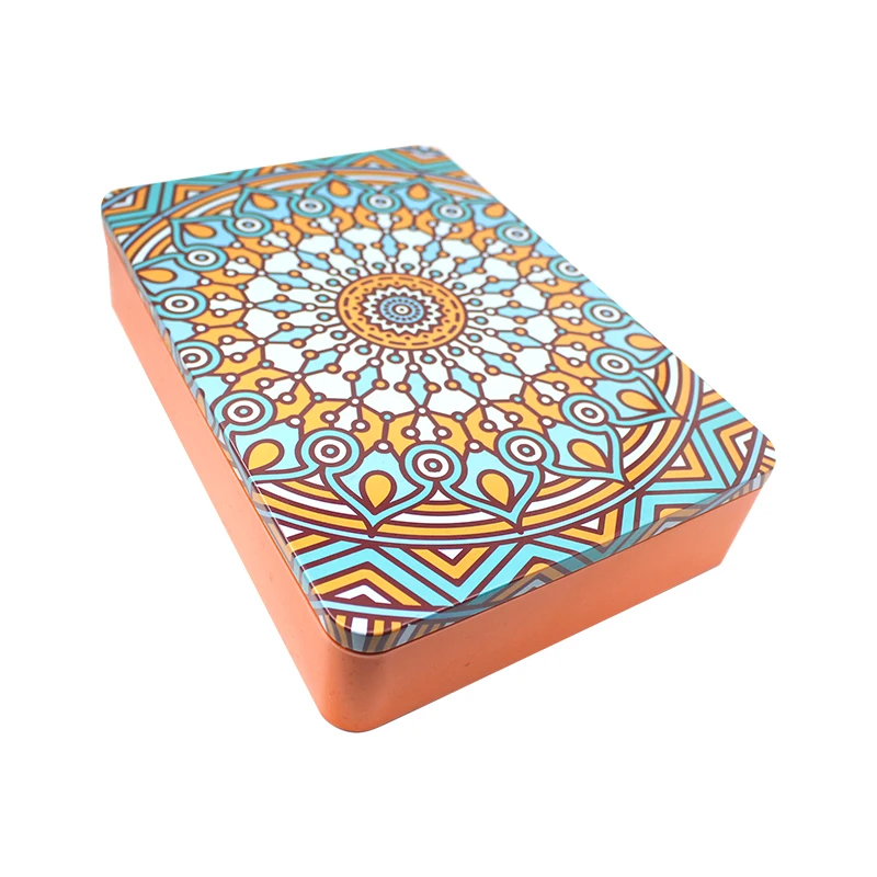 Color design Storage Case For Money Coin Candy Key packaging square Metal Tin Box