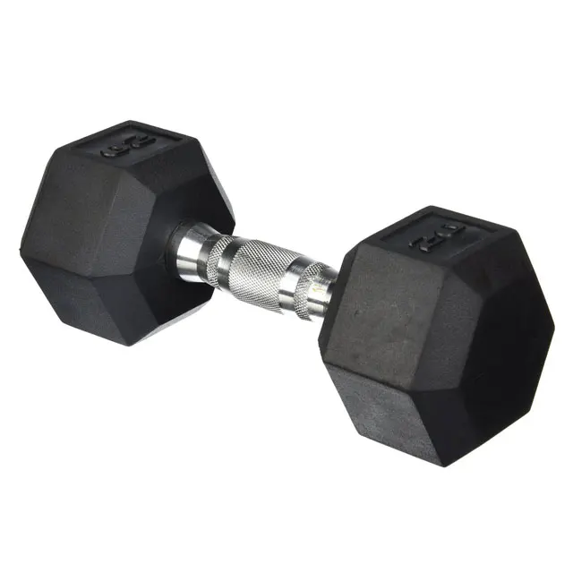 Wholesale China Manufacturer Custom Free Weight Gym 3-100 LB 1-60 KG Set Metal Handle Cast Iron Rubber Hex Hexagon Dumbbell