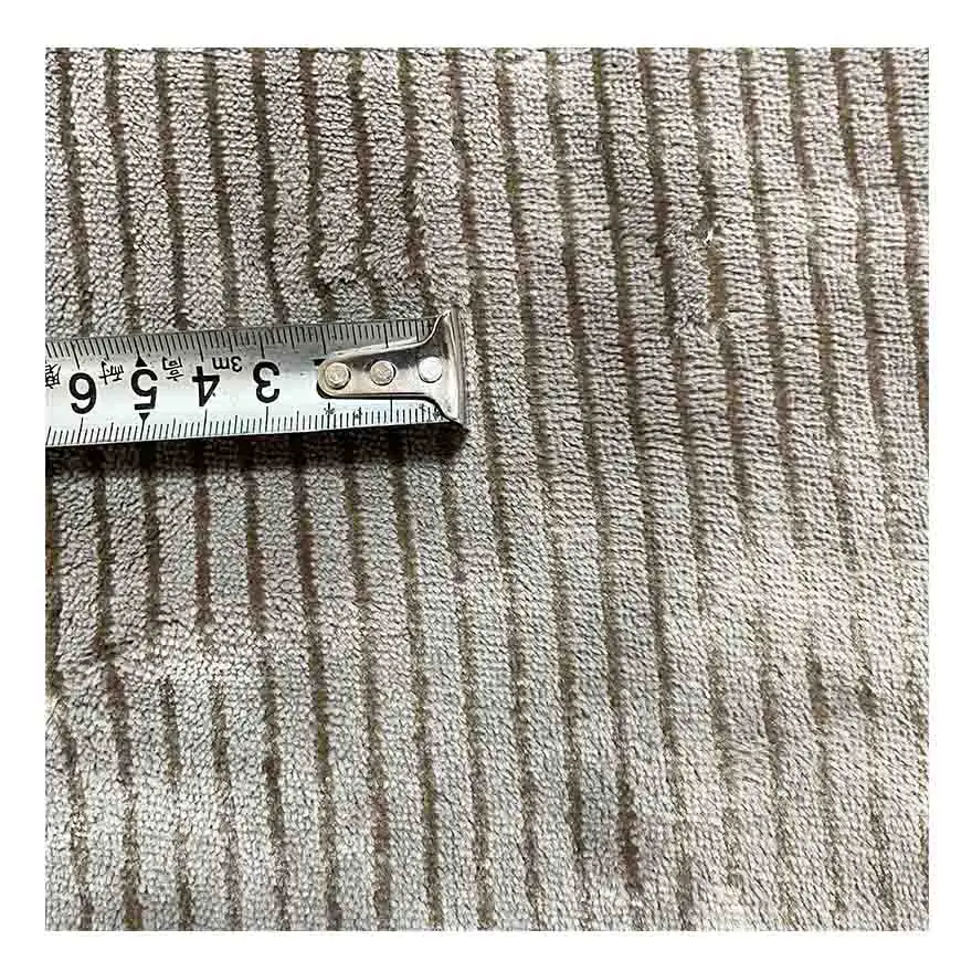 Micro Polyester Spandex Strip Corduroy Knitted Stretch Brushed Green Fleece Velvet Fabric By The Yard Roll For Dresses