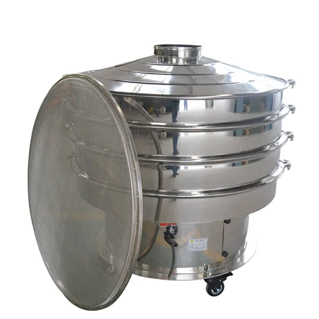 Food Industry Multi-Function Food Seasoning Chilli Powder Circular Rotary Vibrating Screen Separator Sieving Machine