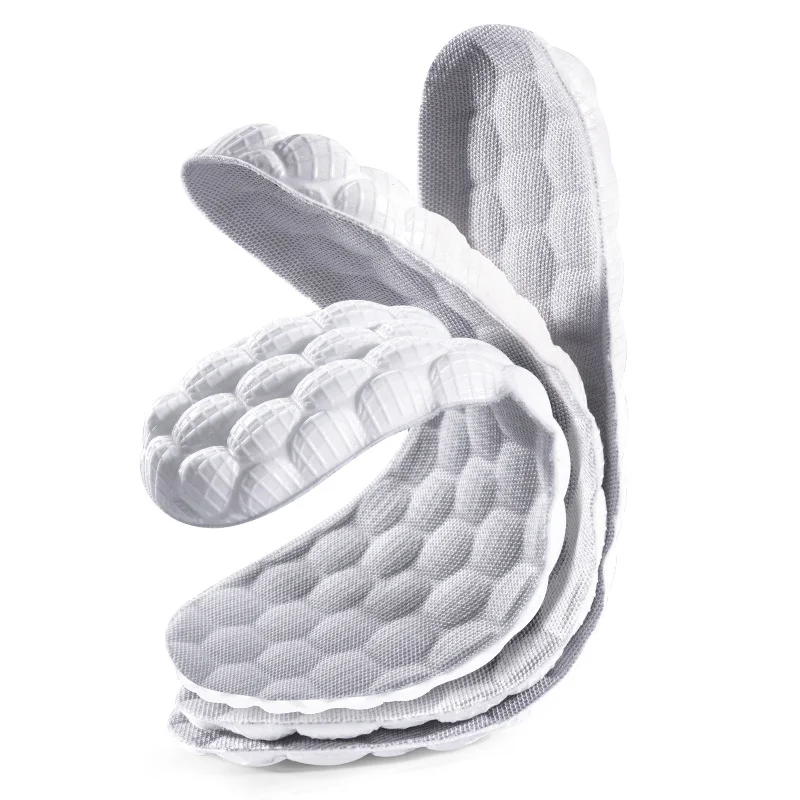 Pu Elastic Orthopedic Anti Skid Massager 4d Super Soft Running Shock Orthopaedic Breathable Insole For Casual Shoes