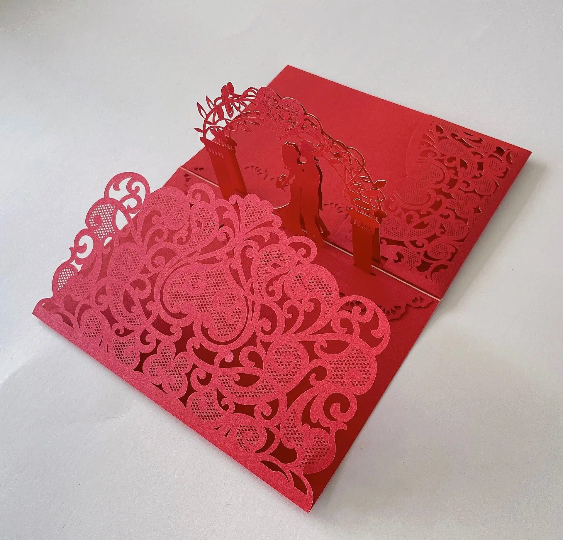3D New Design Invitation Card Laser Cut Wedding Card Invitation Cards Gold Custom Wedding Invites