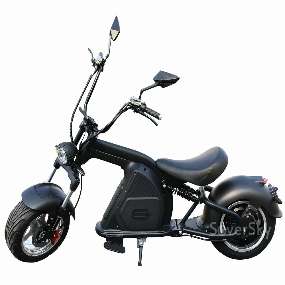 SoverSky European Warehouse 2020 best price electric motorcycle for adults citycoco electric scooter with golf rack