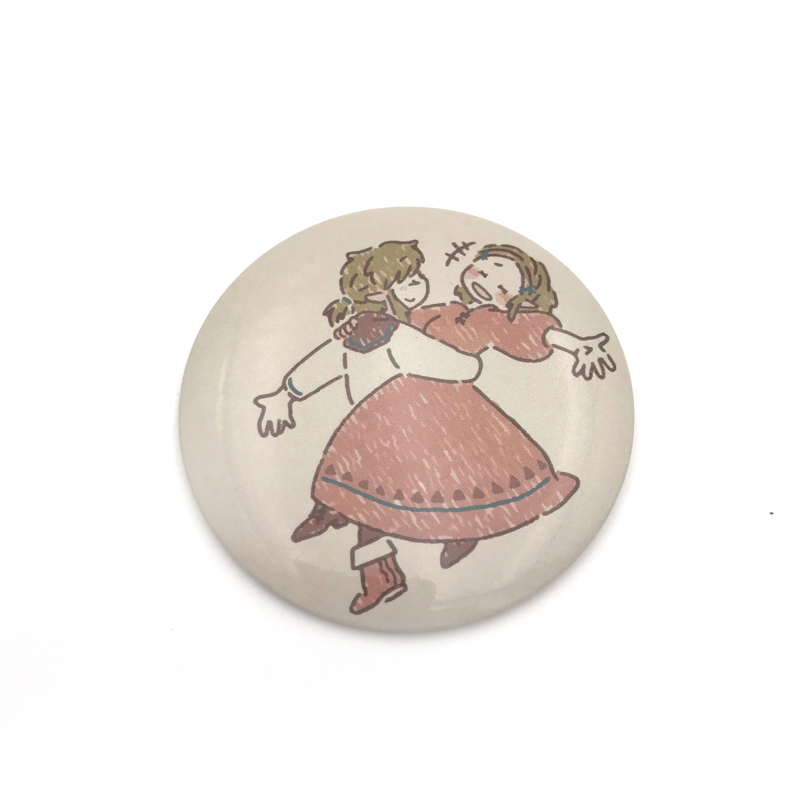 Round Tinplate Compact Mirror with Custom Print Metal Pocket Mirror for Makeup Portable and Perfect for On-the-Go