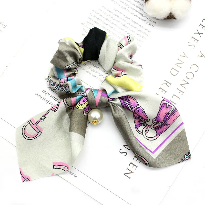 
wholesale Fashion Colorful Elastic Hair Ponytail Scrunchies hair accessories 