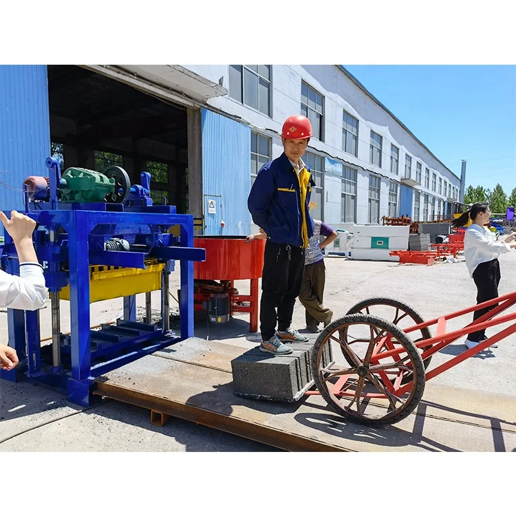 Shiyue Qtj4-40 manual concrete hollow block cement brick forming machine manufacture for Congo