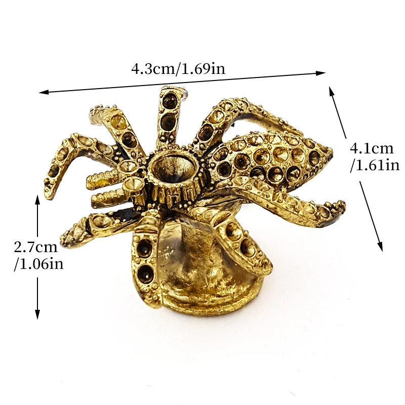 Creative 3D Metal Spider Crystal Ball Holder Home Decor Tabletop Ornament Crystal Sphere Stand