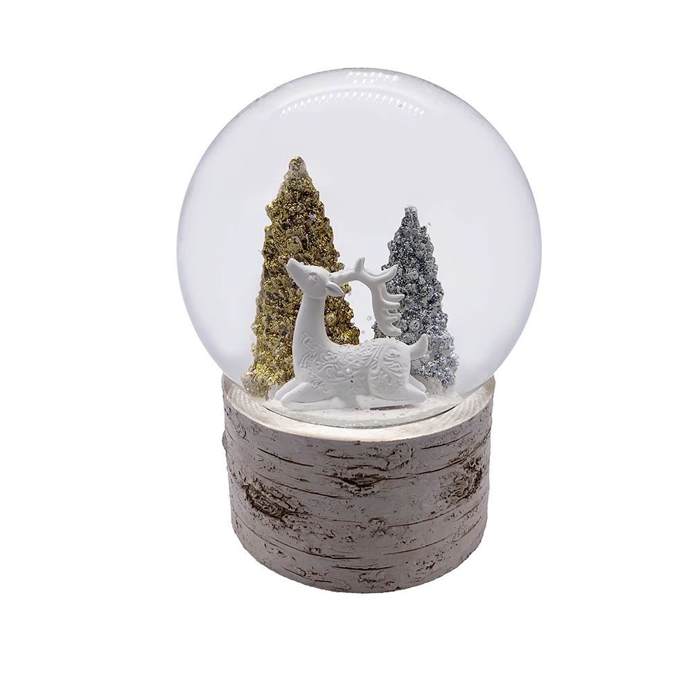 120MM christmas tree with deer water ball decoration tiny animal  new crystal ball