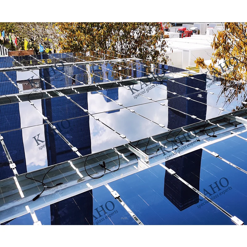 Colored Transparent CdTe Thin Film Glass Solar Module  Pv Glass Bipv Sun PowerSolar Panel Glass Facade For Building