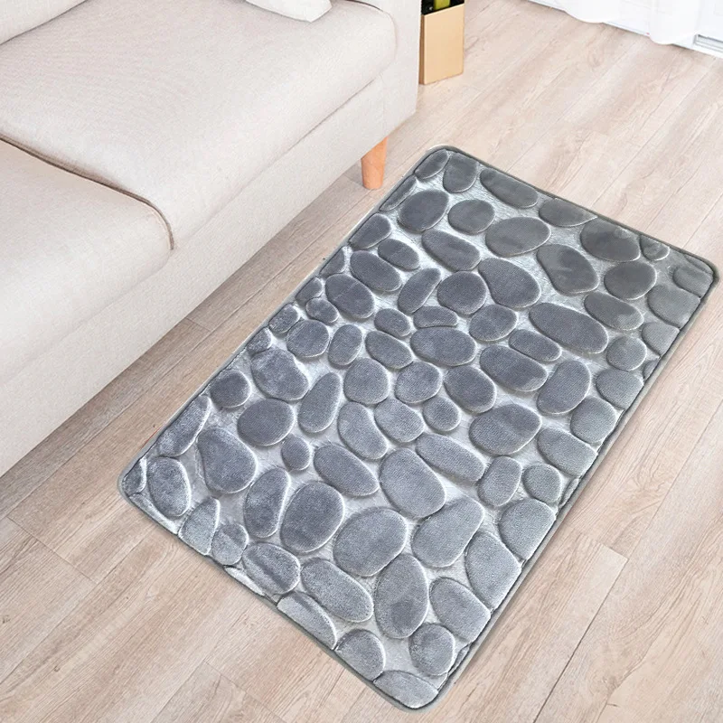 Stone embossed carpet, entry floor mat, bedroom door , kitchen , bathroom absorbent anti-slip
