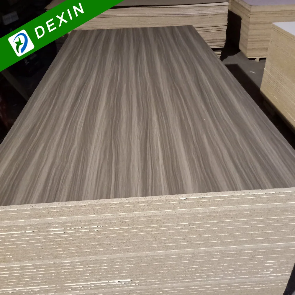 Wood Grain, Marble Grain, Solid Color 10mm 16mm 18mm White Melamine Faced Particle Board/ Chipboard for Furniture