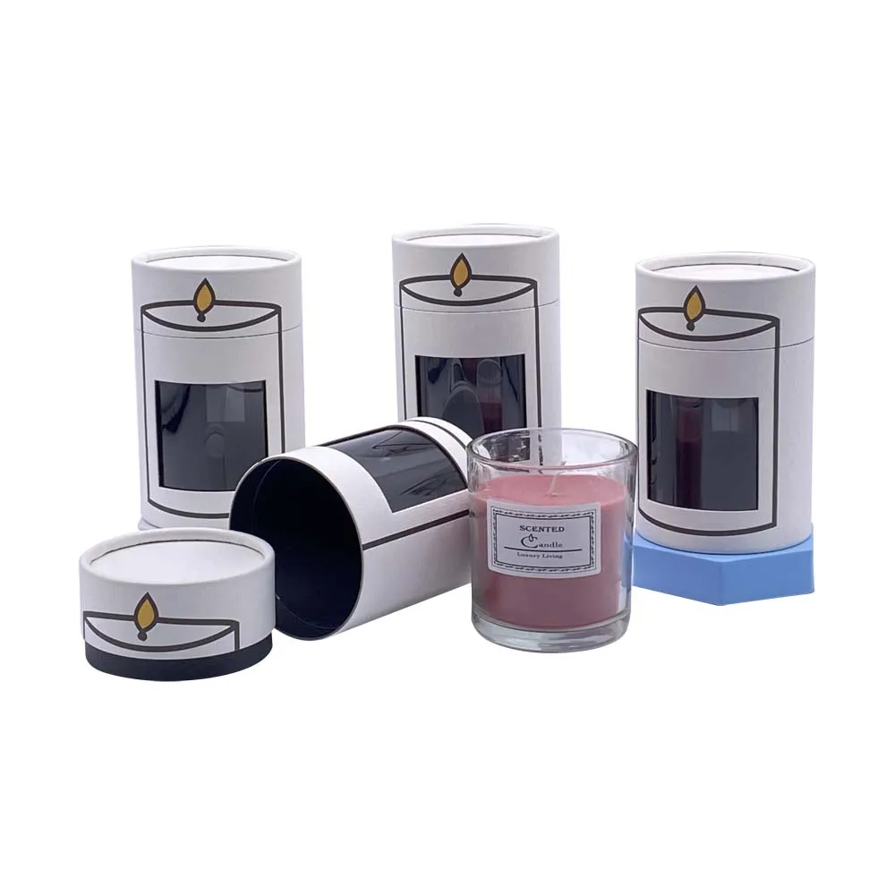 Wholesale Paper Mache Boxes Round Candle Box Cylinder Box