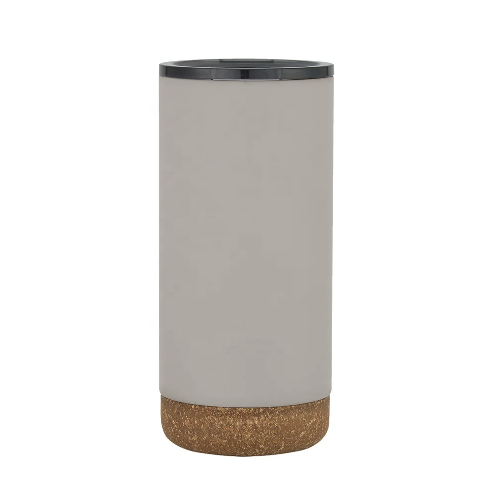 16 oz Insulated Tumbler Stainless Steel Double Wall Thermal Vacuum Coffee Travel Mug Cork Bottom with Slide Lid