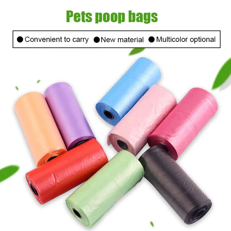 Wholesale Portable Pet Poop Bag Garbage Bag For Dog And Cat Pet Supplies 15 Pcs/Roll poop bags