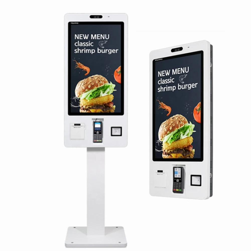 Retail touch screen desktop android window restaurant tablet ordering self service payment kiosk
