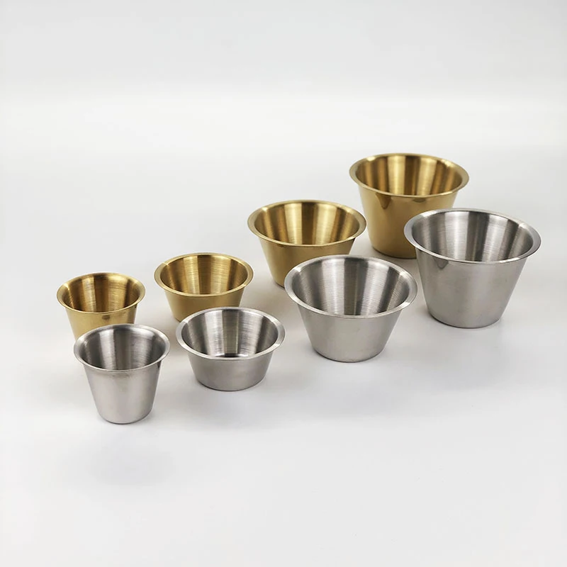 Cheap Prices 80ml/100ml/200ml/300ml 304 Stainless Steel Cup Barbecue Small Pickles Dipping Sauce Mini Bowls
