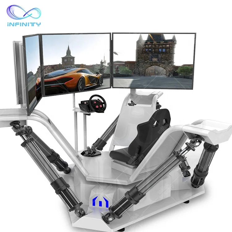 Low Price Three Screens Driving Simulator Realidad Virtual Vr Racing Simulator With Interactive Games Factory Direct Sale