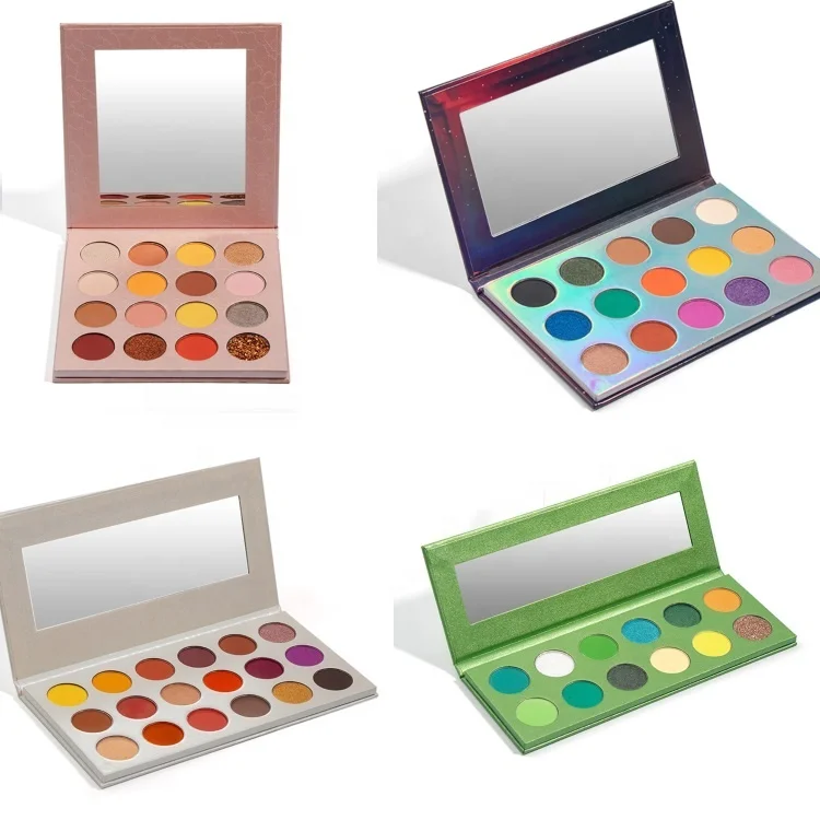 No Logo Luxury Acrylic Pressed Glitter Eyeshadow Palette DIY Cute Glitter Makeup Palette Private Label