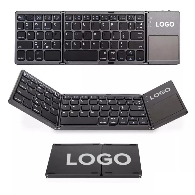 New Foldable Bluetooth Keyboard with Touchpad Compatible for All Devices Windows iOS 13 14 Android Tablet